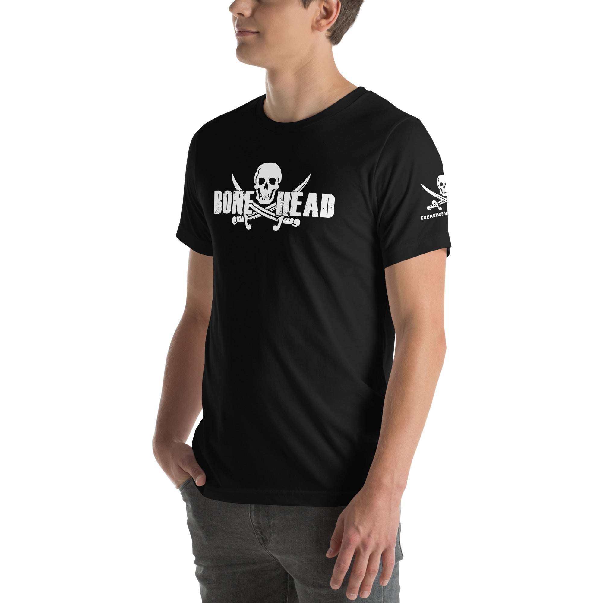 Bone Head T-Shirt with skull graphic in black, edgy alternative style.