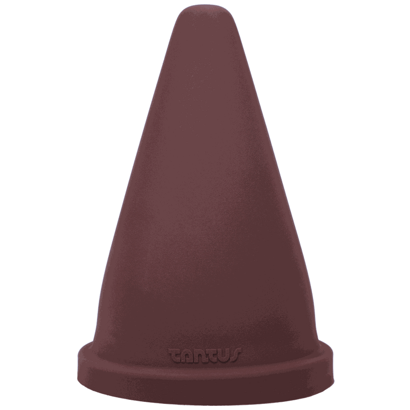 Tantus Premium Silicone Stretching Cone - Squat Firm - Oxblood Red