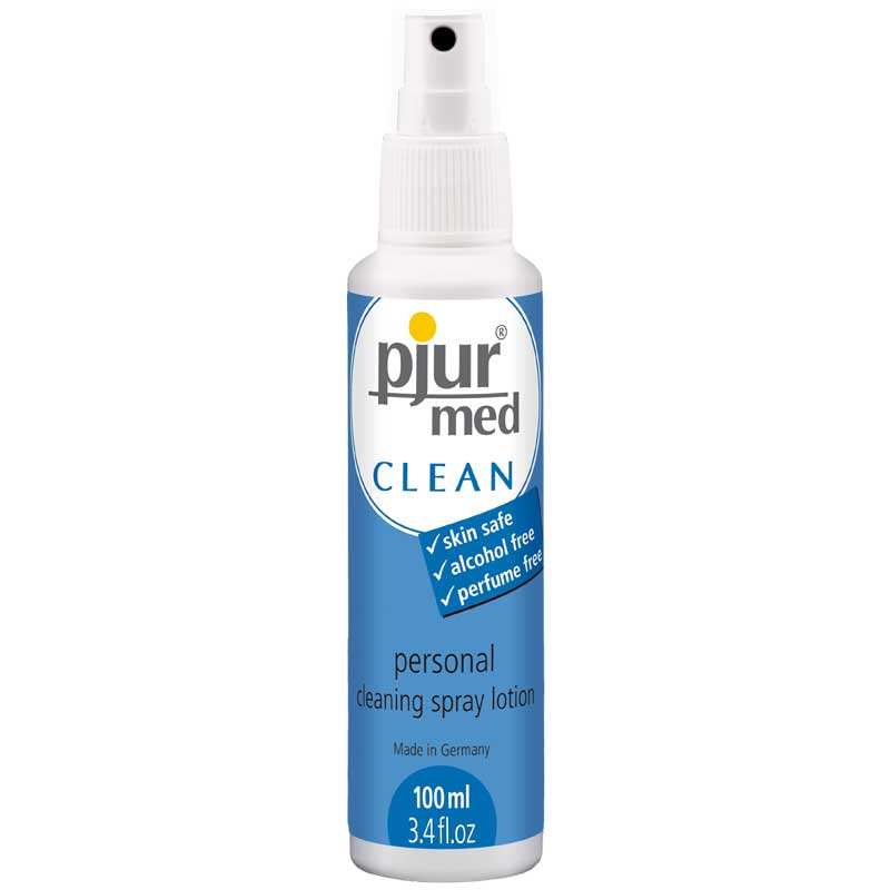 Pjur Med Clean Intimate Cleaning Spray 3.4 oz bottle for sensitive skin.