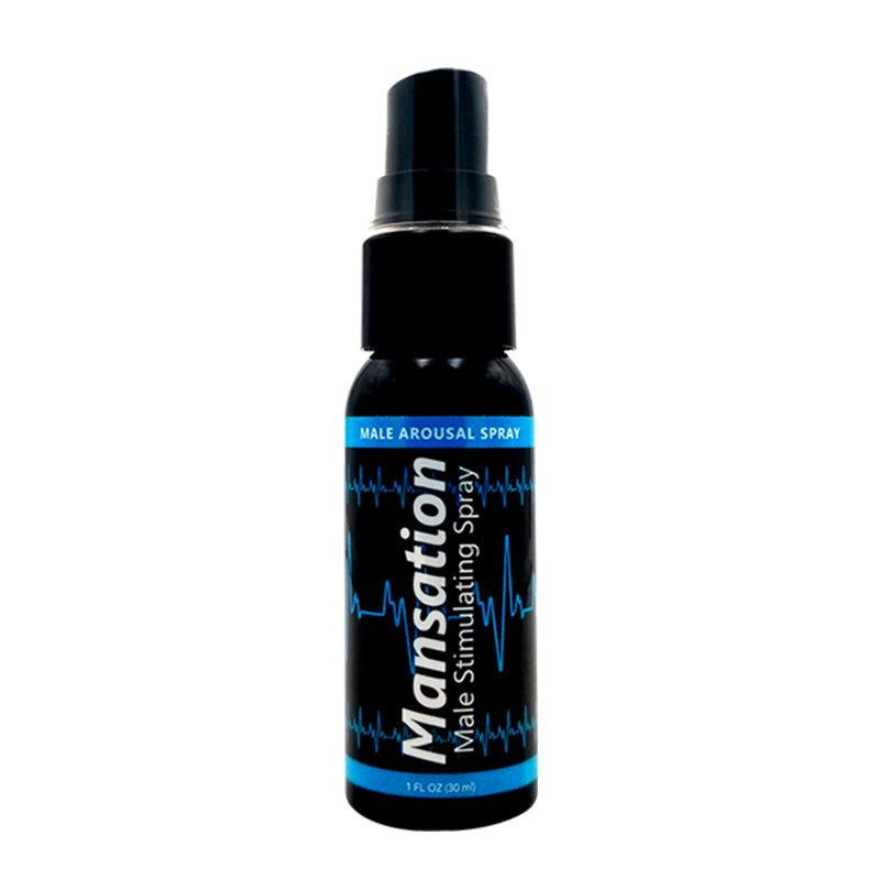 Mansation Male Stimulation Spray 1oz bottle for enhanced sensitivity and intense pleasure.