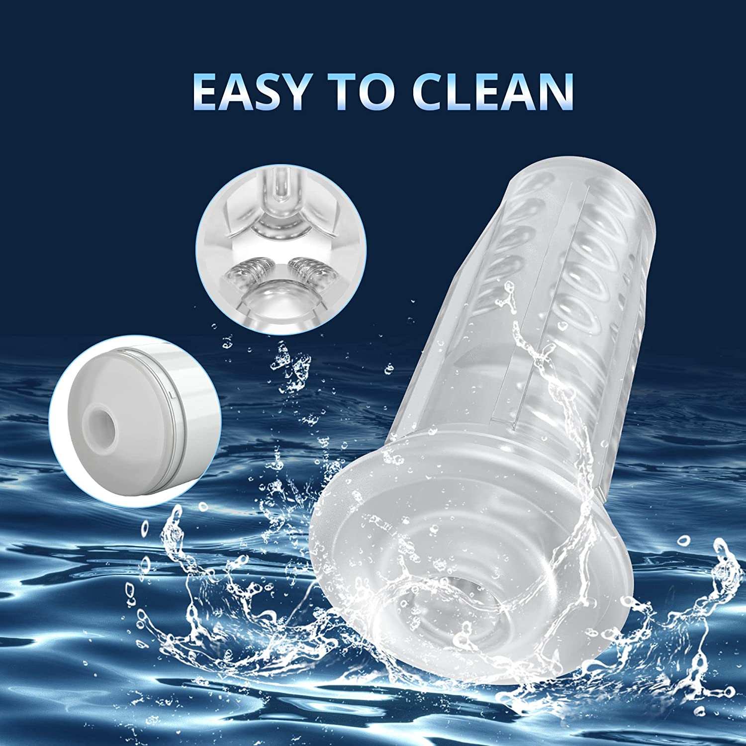 Lovense Max 2 App-Controlled Stroker with Neutral-Shaped Sleeve, easy to clean design.