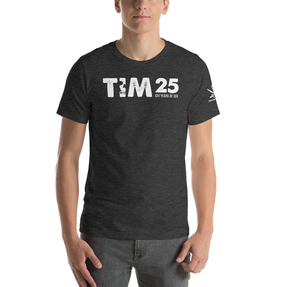 TIM 25th Anniversary T-Shirt featuring exclusive TIM logo design.