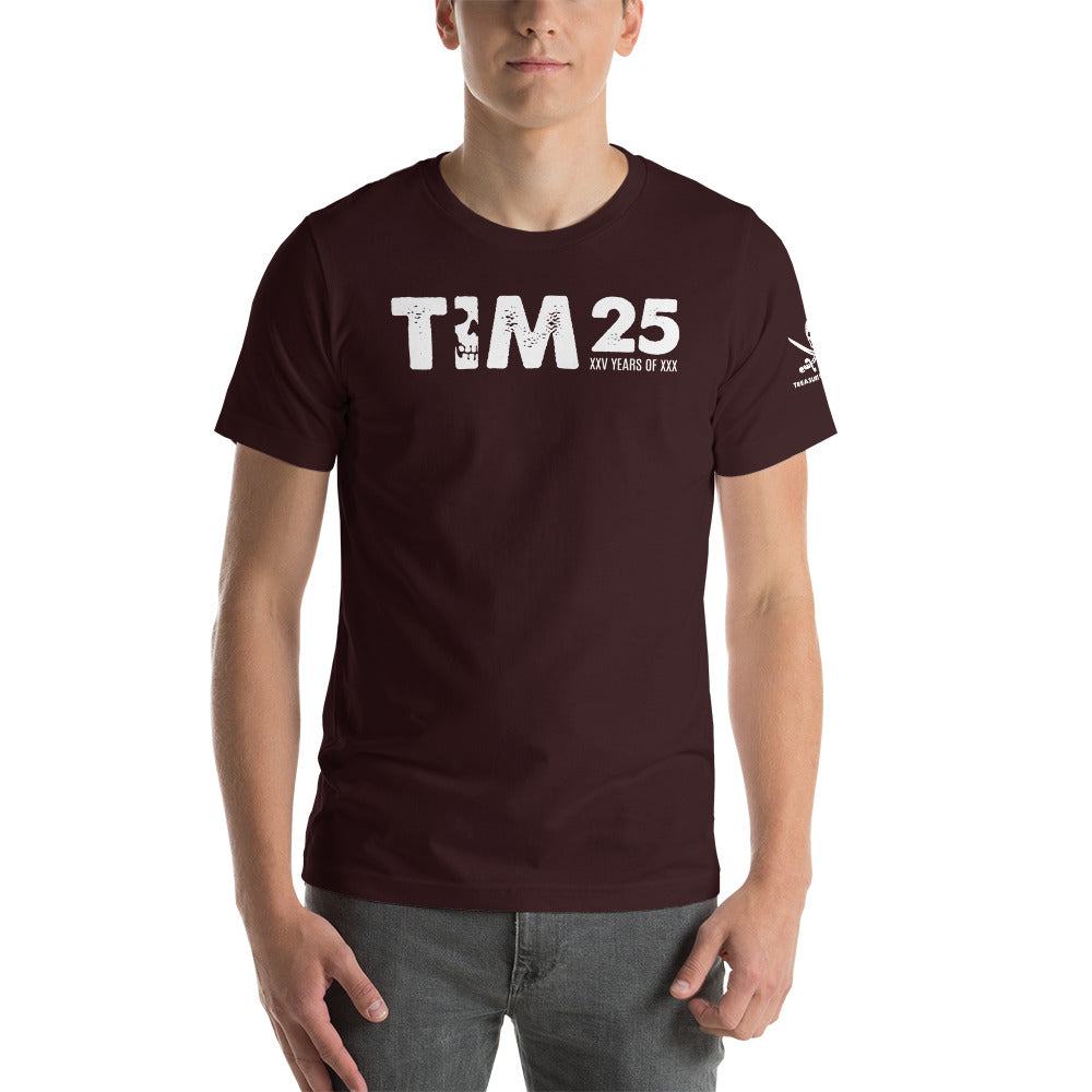 TIM 25th Anniversary T-Shirt featuring exclusive TIM logo design.